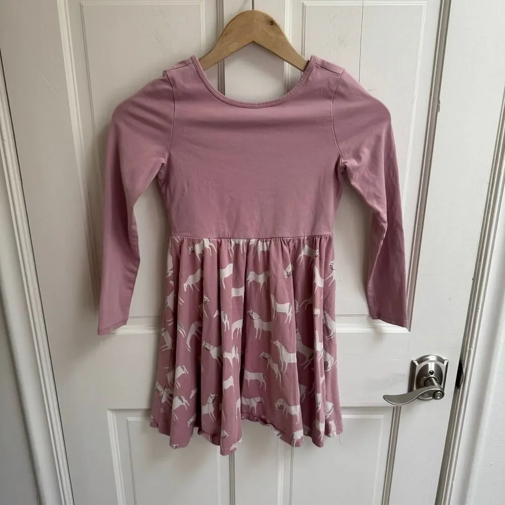 Tea Collection Girls Horse Herd Ballet Skirted Fit & Flare Dress Size 12